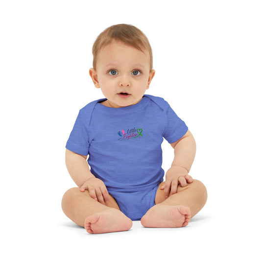 "Little Fighter" Infant Onesie – Baby Bodysuit with Awareness Ribbon