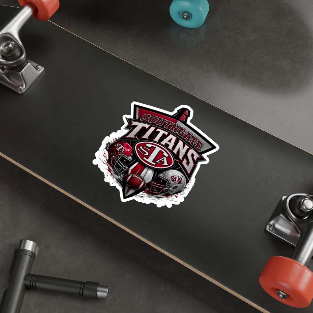 Southgate Titans Die-Cut Sticker — School Football Logo Sticker