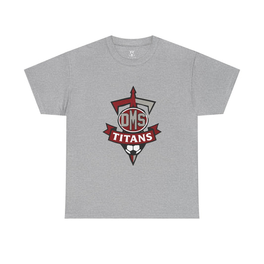 Titans Soccer Team Tee — DMS Logo Black Cotton T-Shirt