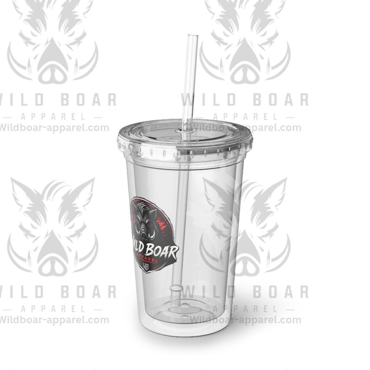 Acrylic Tumbler with Straw – Clear Custom DMS Team Logo Cup