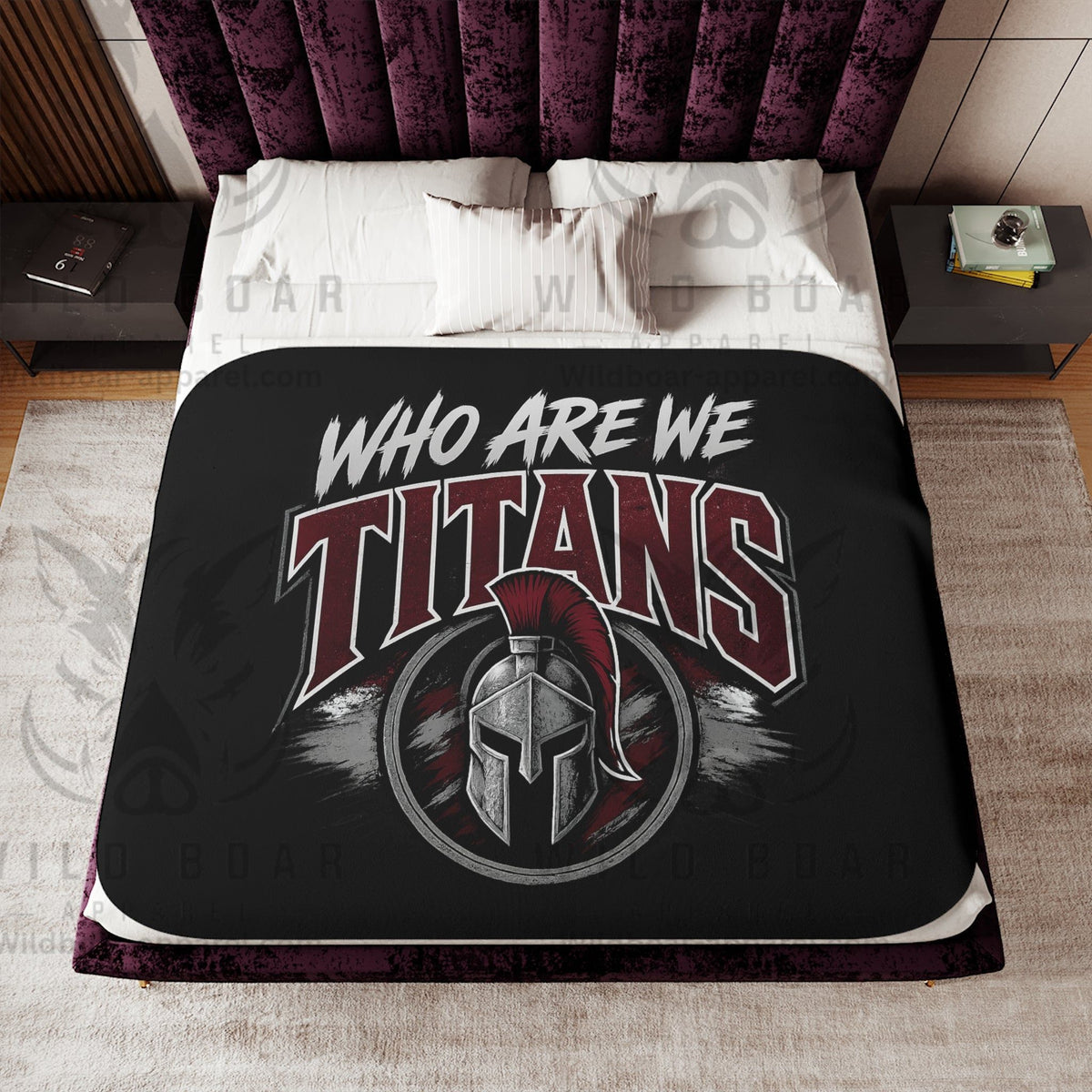 Titans 'Who Are We' Sherpa Blanket — Cozy Fan Throw with Titans Slogan