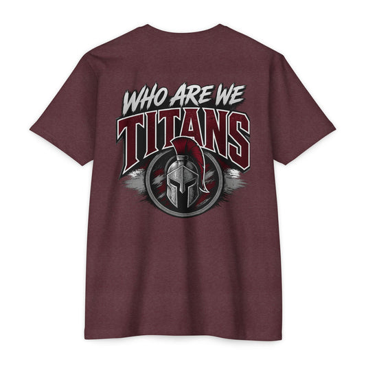 Who Are We Titans T-Shirt — Spartan Helmet School Spirit Tee