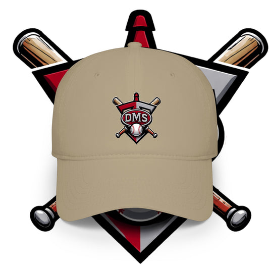 DMS Baseball Low-Profile Cap – Embroidered Bat & Ball Logo