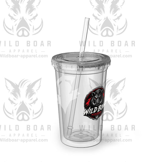 Acrylic Tumbler with Straw – Clear Custom DMS Team Logo Cup