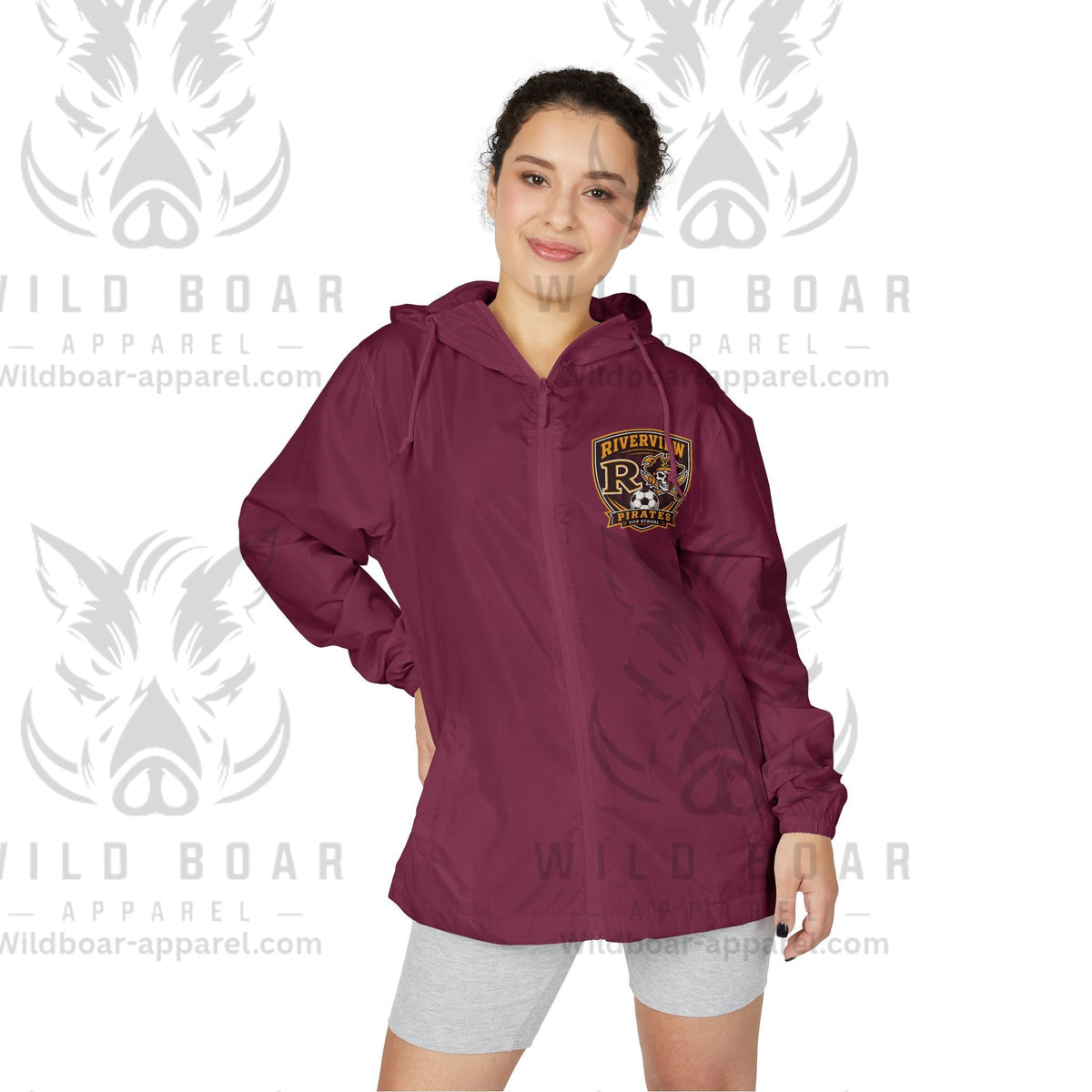 Windbreaker Jacket — Vintage Riverview Pirates Crest Logo
