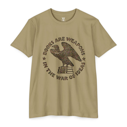 Books Are Weapons T‑Shirt — Vintage Eagle & Books Graphic Tee