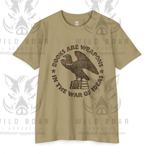 Books Are Weapons T‑Shirt — Vintage Eagle & Books Graphic Tee