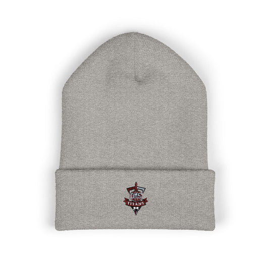 Embroidered Titans Cuffed Beanie — Gothic Streetwear Winter Hat