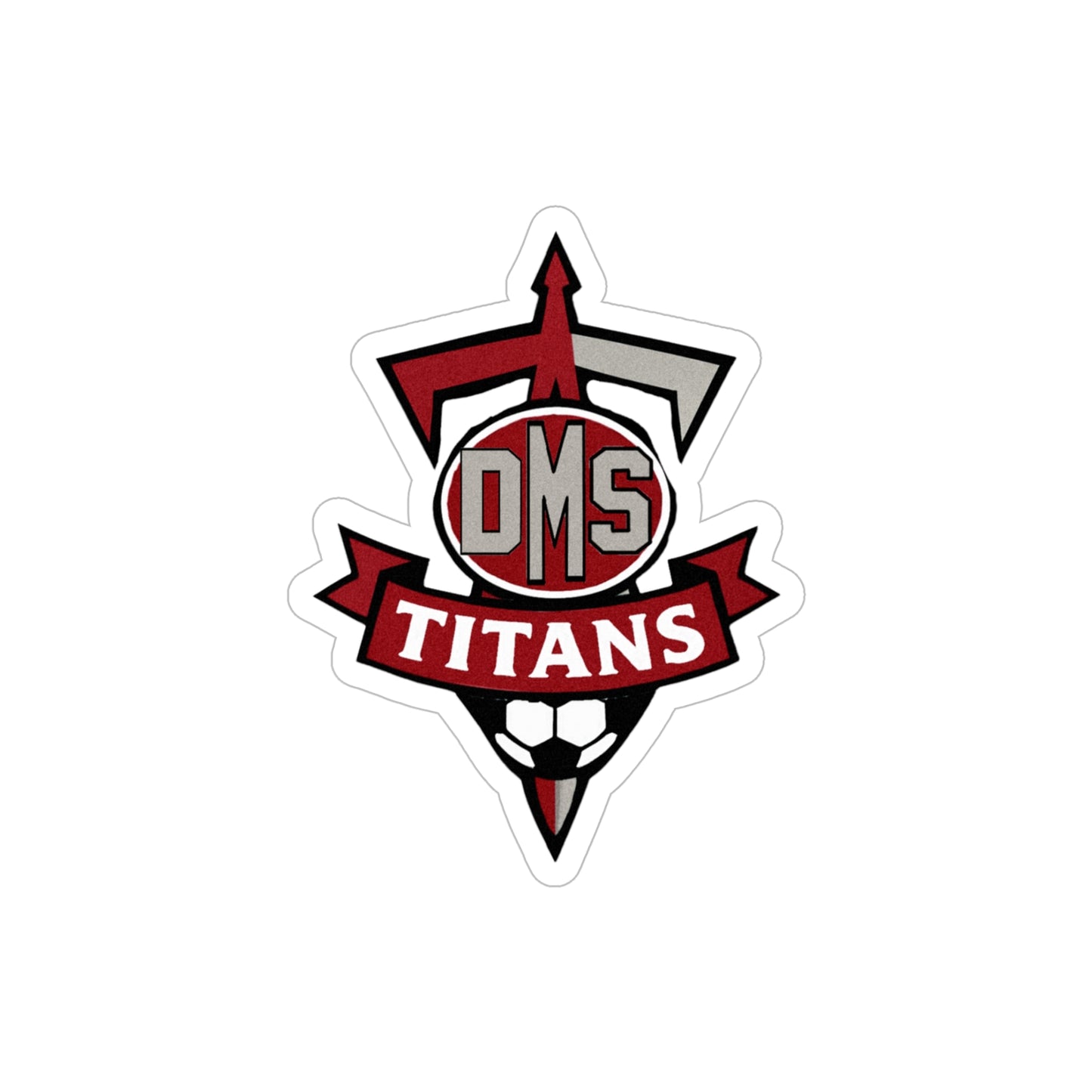 Titans Soccer Die-Cut Outdoor Sticker — Durable Transparent Vinyl