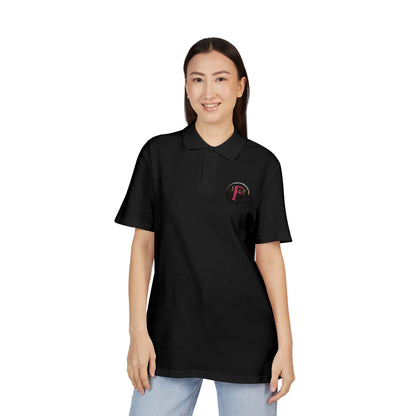 Embroidered "F" ShieldPolo Shirt — Women's Gothic Logo Pique Polo