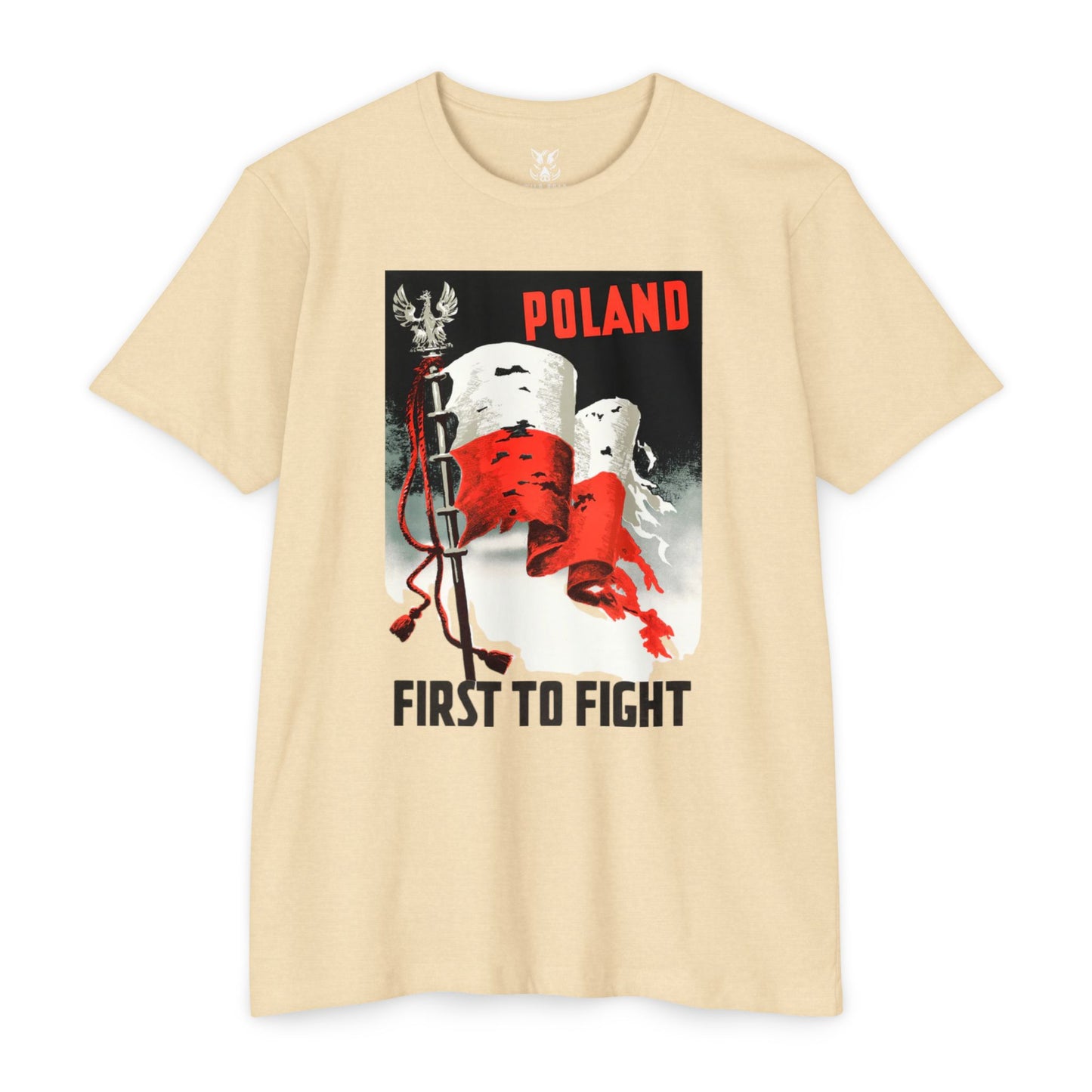 Poland "First to Fight" T-Shirt — Polish Flag Vintage Military Pride Tee