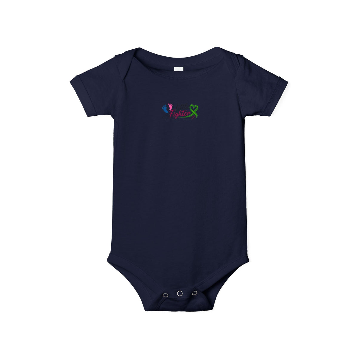 "Little Fighter" Infant Onesie – Baby Bodysuit with Awareness Ribbon