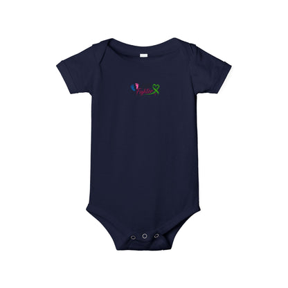 "Little Fighter" Infant Onesie – Baby Bodysuit with Awareness Ribbon