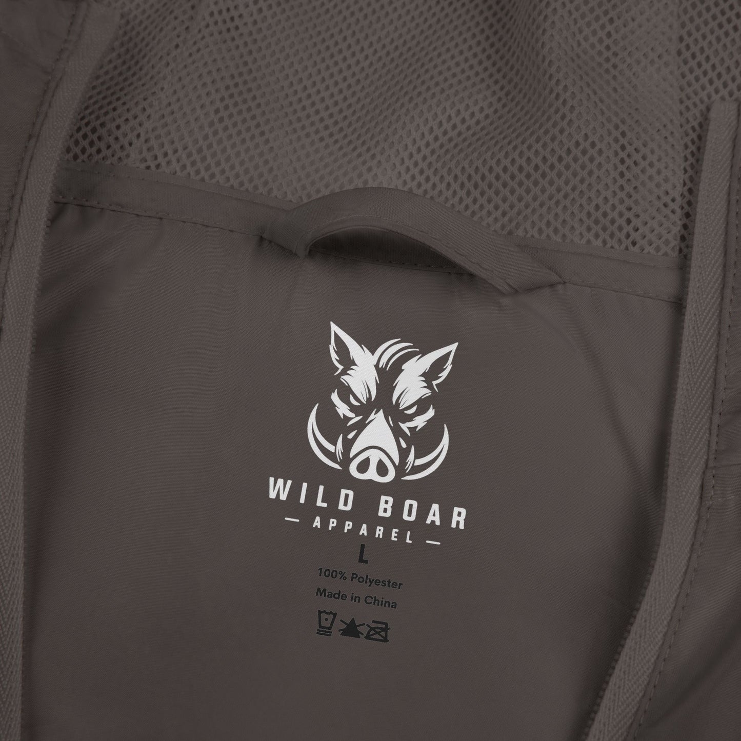 Windbreaker Jacket — Allen Park Soccer Crest Logo Windbreaker, Lightweight White Hooded Shell