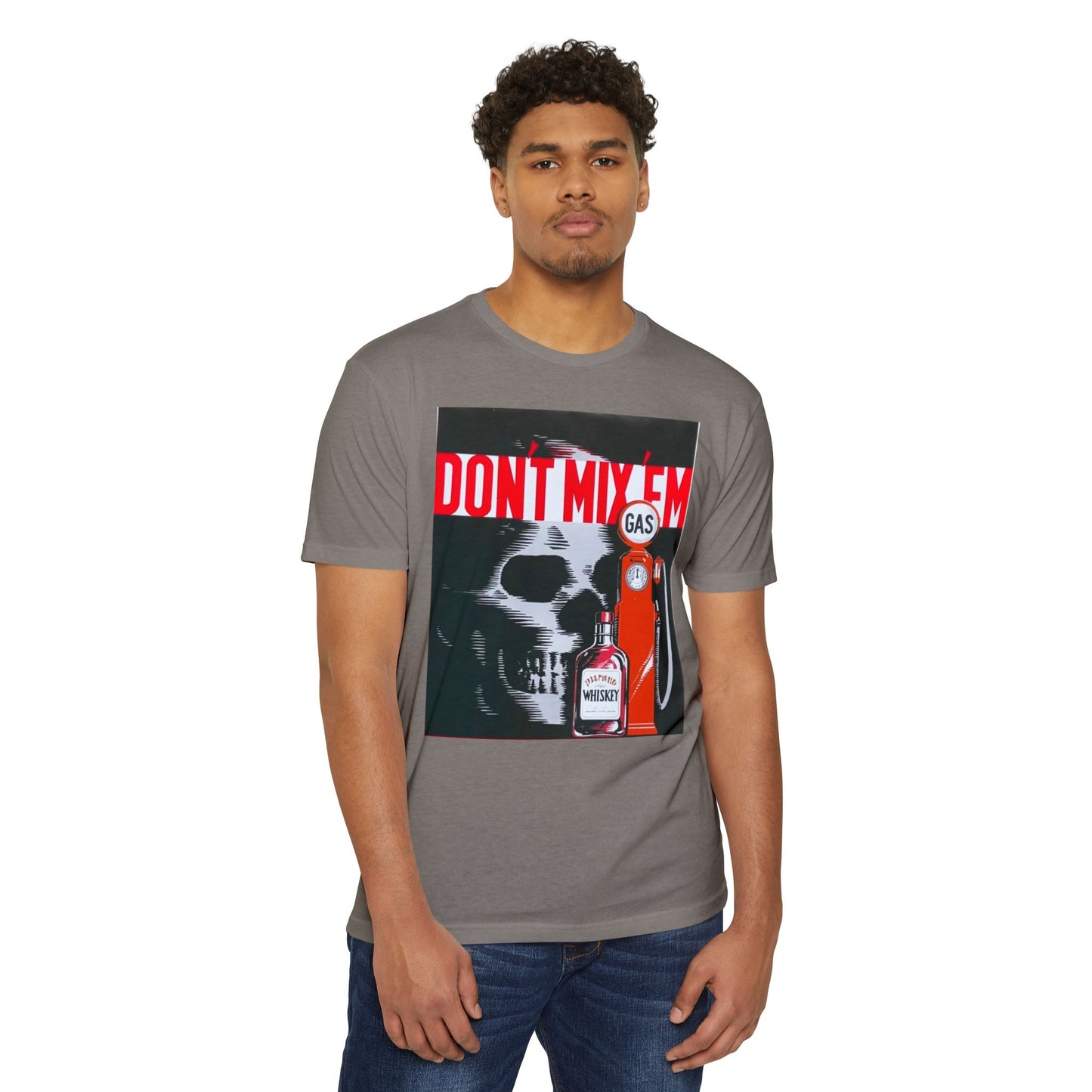 Don't Mix 'Em Skull Gas Pump T-Shirt