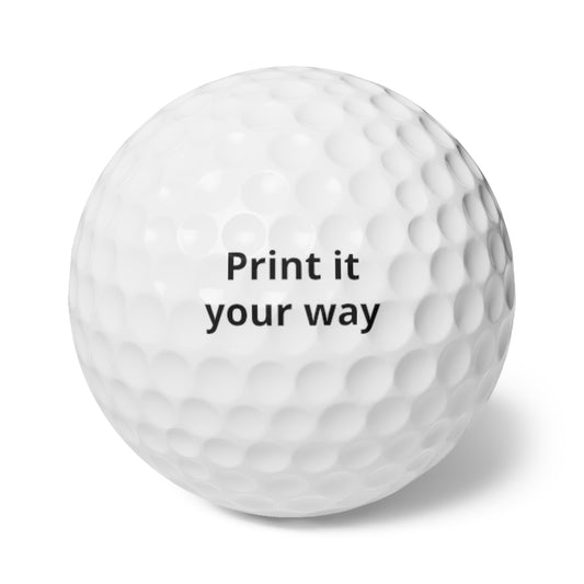 Your Text Golf Balls, 6pcs