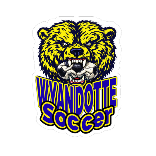 Wyandotte Soccer Bear Sticker