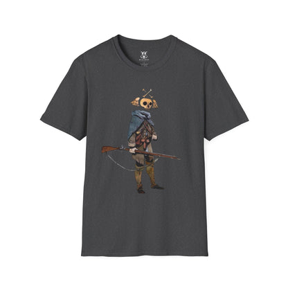 Skull Archer T-Shirt — Memento Mori - Longhunter 1776 Watercolor Variant