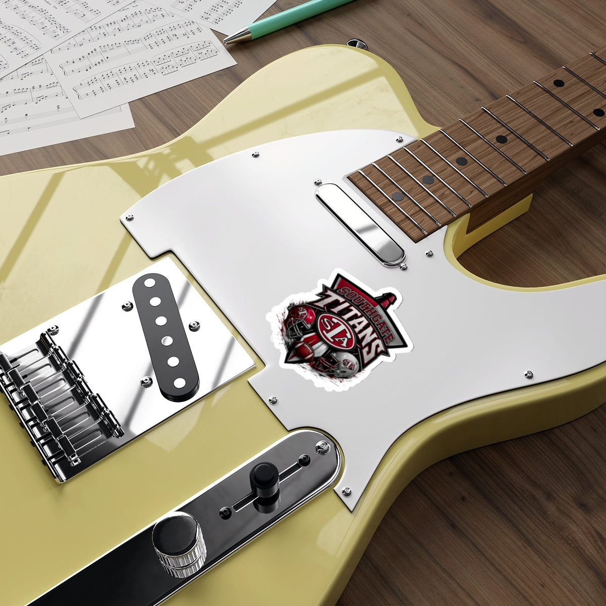 Southgate Titans Die-Cut Sticker — School Football Logo Sticker