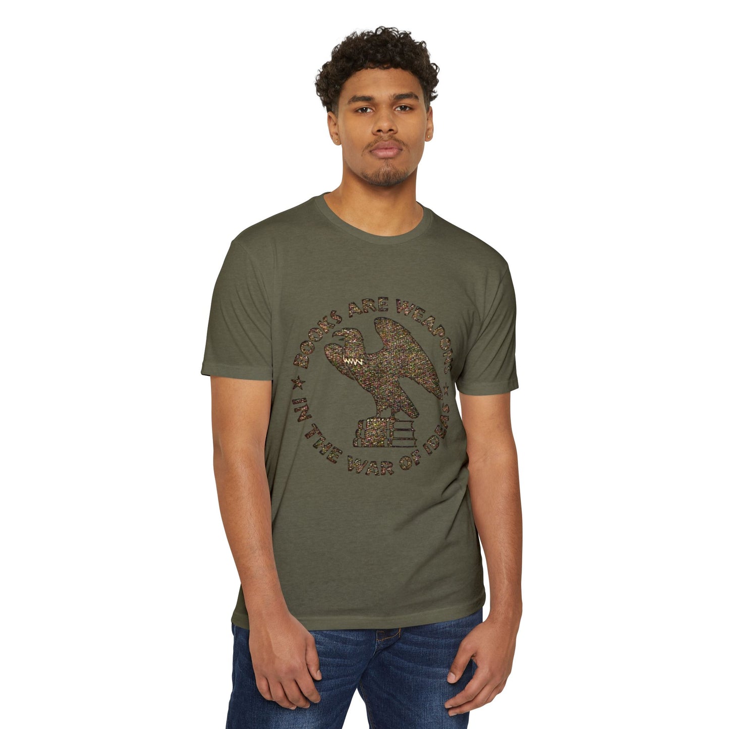 Books Are Weapons T‑Shirt — Vintage Eagle & Books Graphic Tee