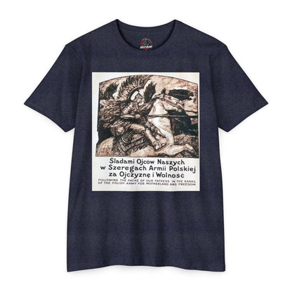 Polish Army Tribute T-Shirt — 'Śladami Ojców Naszych' Vintage Poster Tee