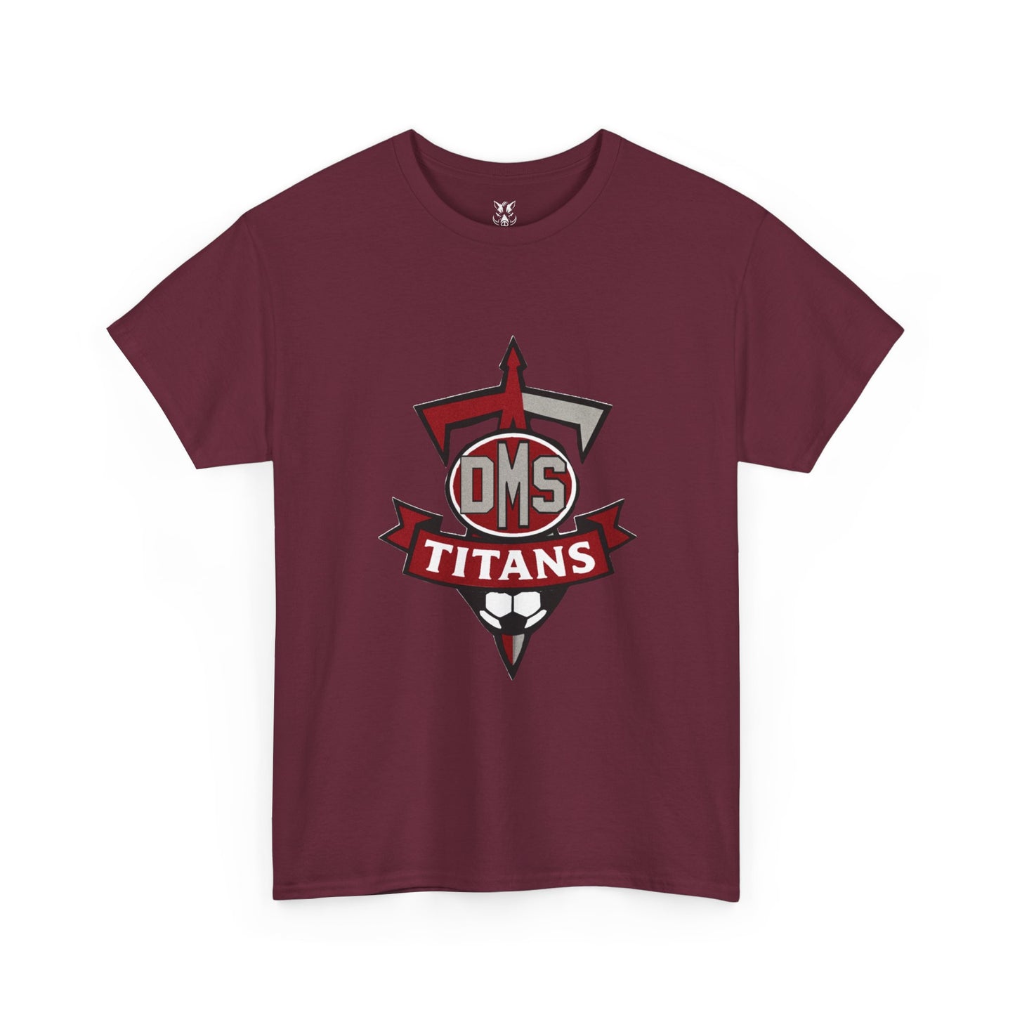 Titans Soccer Team Tee — DMS Logo Black Cotton T-Shirt