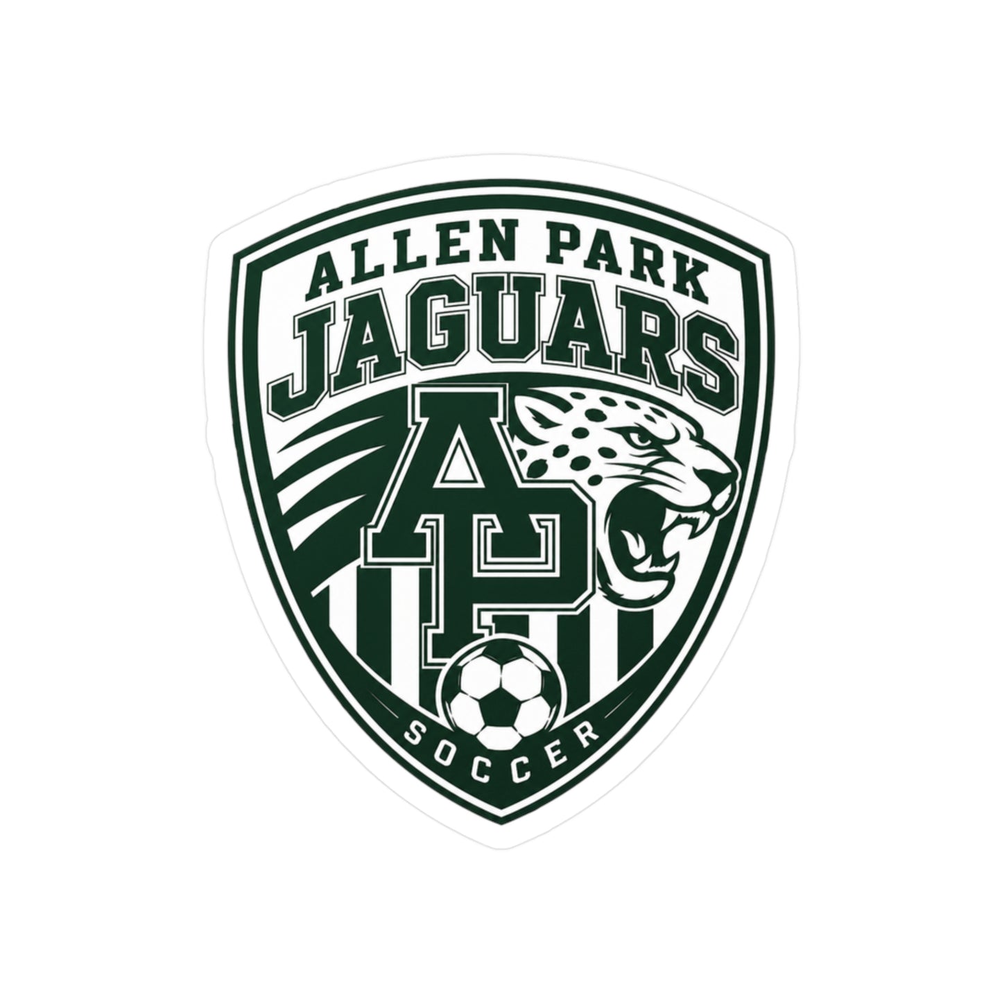 Allen Park Jaguars Soccer Vinyl Sticker — Kiss-Cut Decal