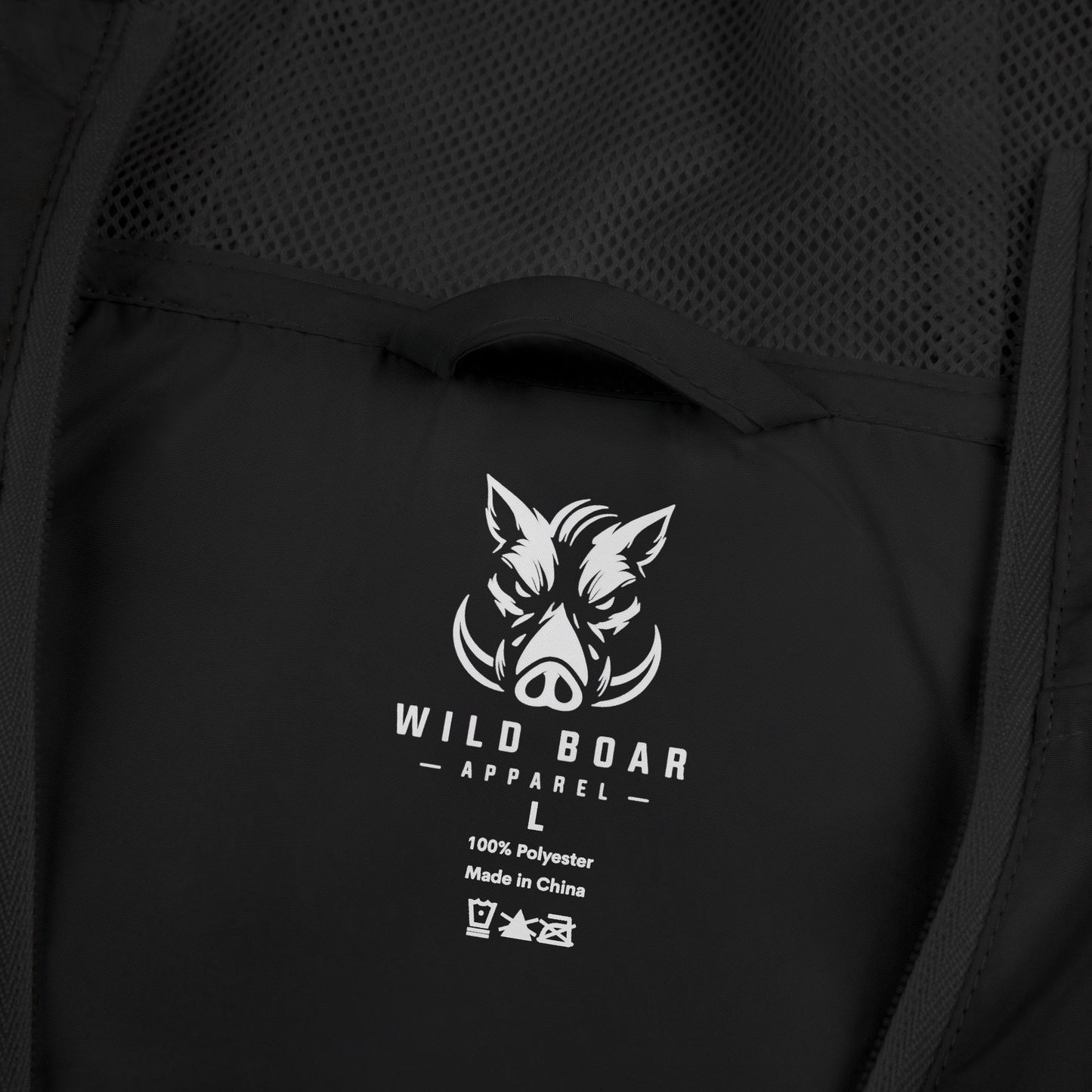 Windbreaker Jacket — Allen Park Soccer Crest Logo Windbreaker, Lightweight White Hooded Shell