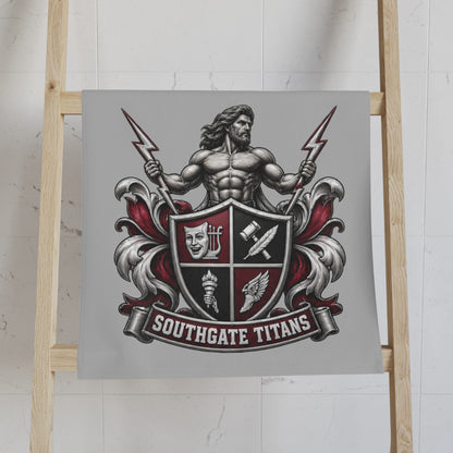 Southgate Titans Hand Towel — Vintage Shield & Trident Sports Team Crest