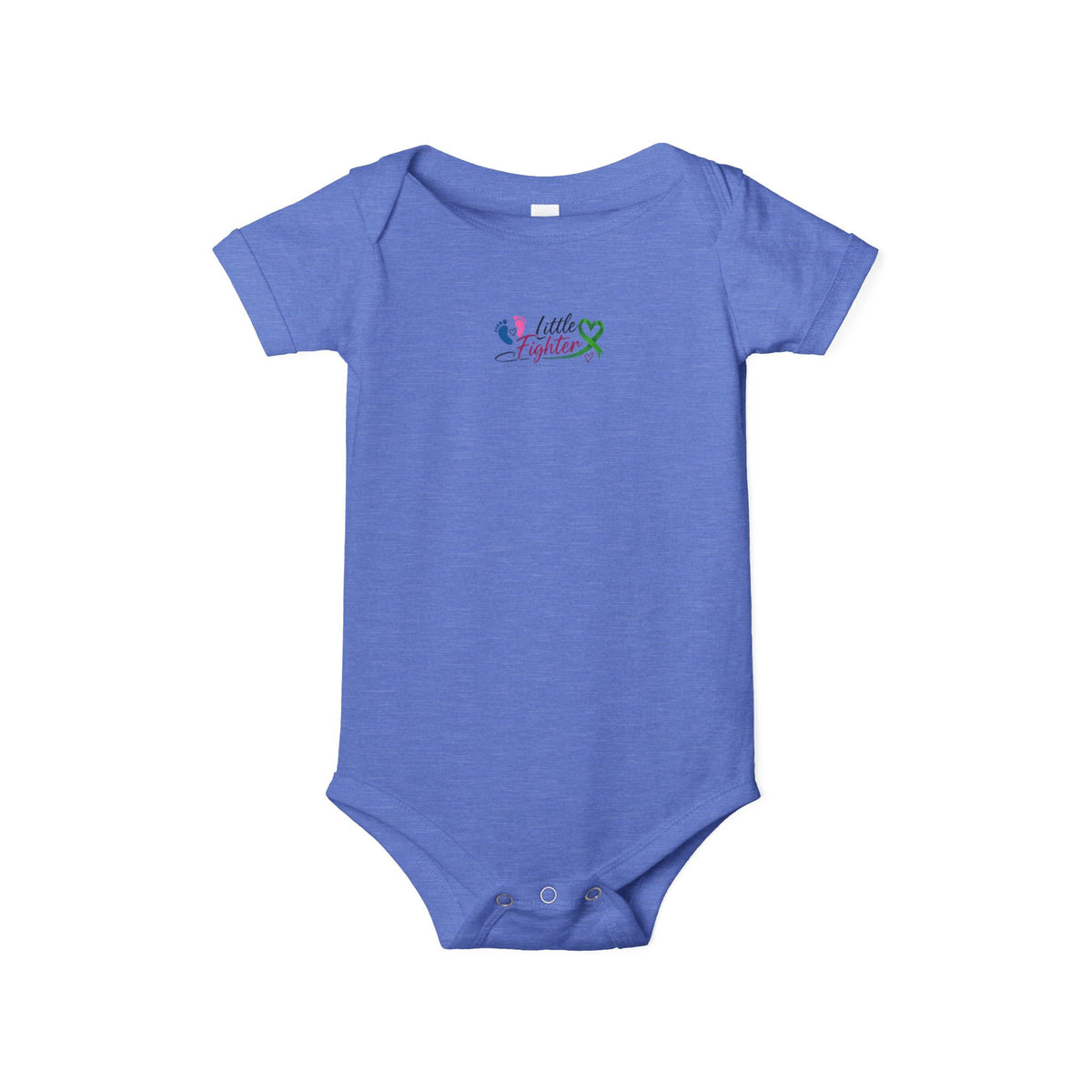 "Little Fighter" Infant Onesie – Baby Bodysuit with Awareness Ribbon