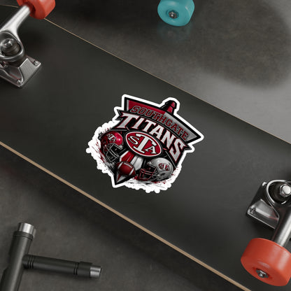 Southgate Titans Die-Cut Sticker — School Football Logo Sticker