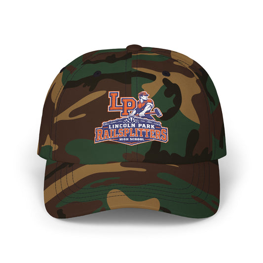 Camo Dad Cap — Lincoln Park Railplitters Vintage Logo