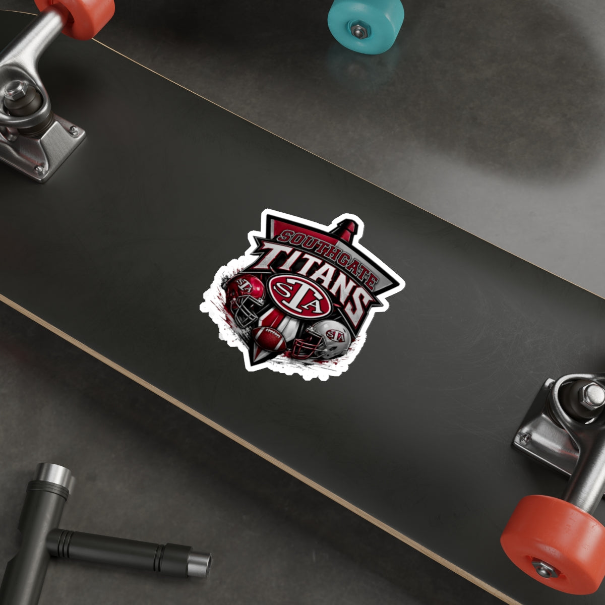 Southgate Titans Die-Cut Sticker — School Football Logo Sticker