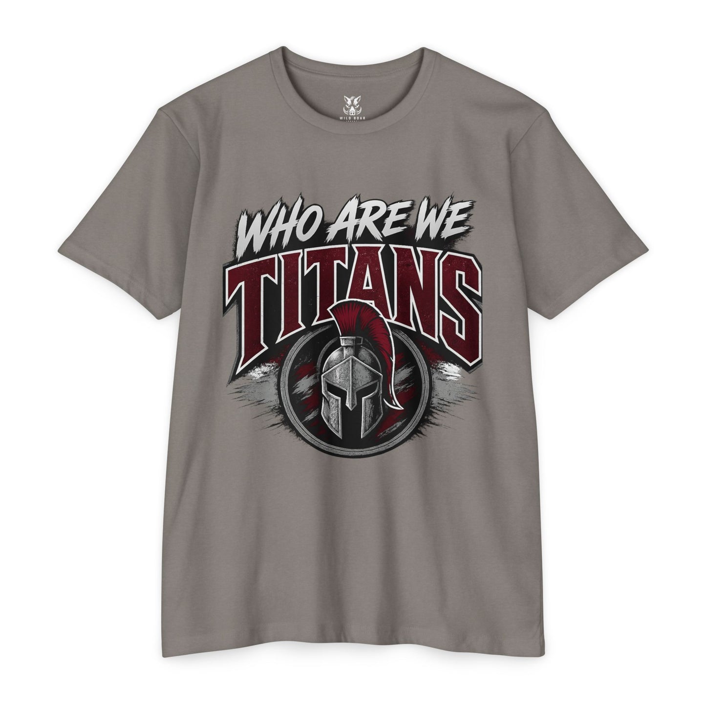 Who Are We Titans T-Shirt — Spartan Helmet School Spirit Tee
