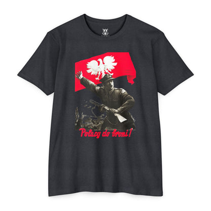 T-Shirt — Polish Resistance ‘Potęga do frontu!’ Flag Soldier Graphic
