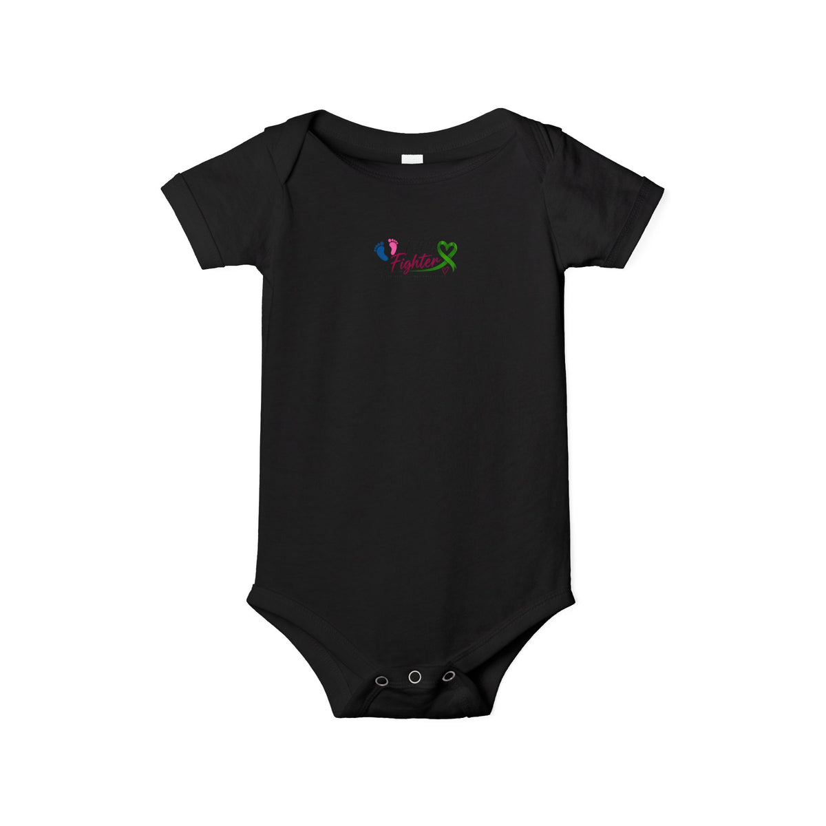 "Little Fighter" Infant Onesie – Baby Bodysuit with Awareness Ribbon