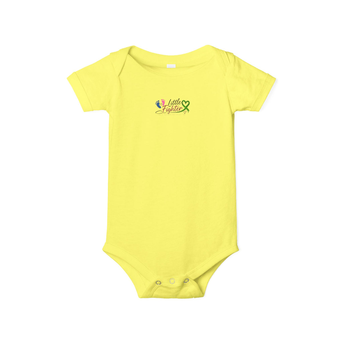 "Little Fighter" Infant Onesie – Baby Bodysuit with Awareness Ribbon