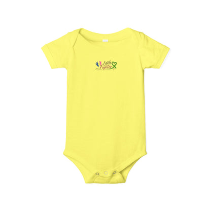 "Little Fighter" Infant Onesie – Baby Bodysuit with Awareness Ribbon