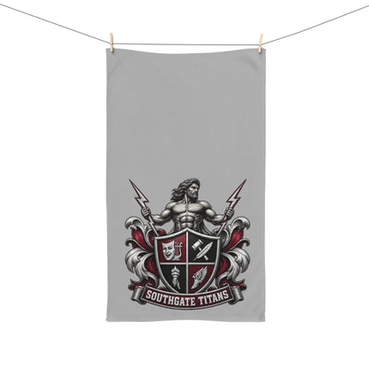 Southgate Titans Hand Towel — Vintage Shield & Trident Sports Team Crest