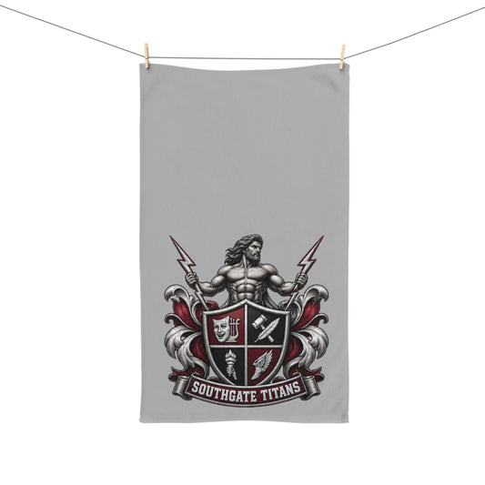 Southgate Titans Hand Towel — Vintage Shield & Trident Sports Team Crest