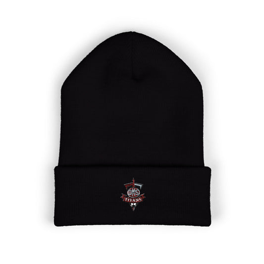 Embroidered Titans Cuffed Beanie — Gothic Streetwear Winter Hat