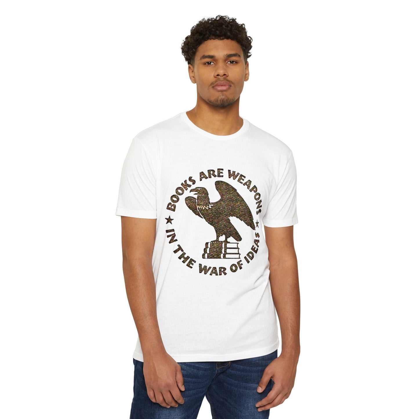 Books Are Weapons T‑Shirt — Vintage Eagle & Books Graphic Tee