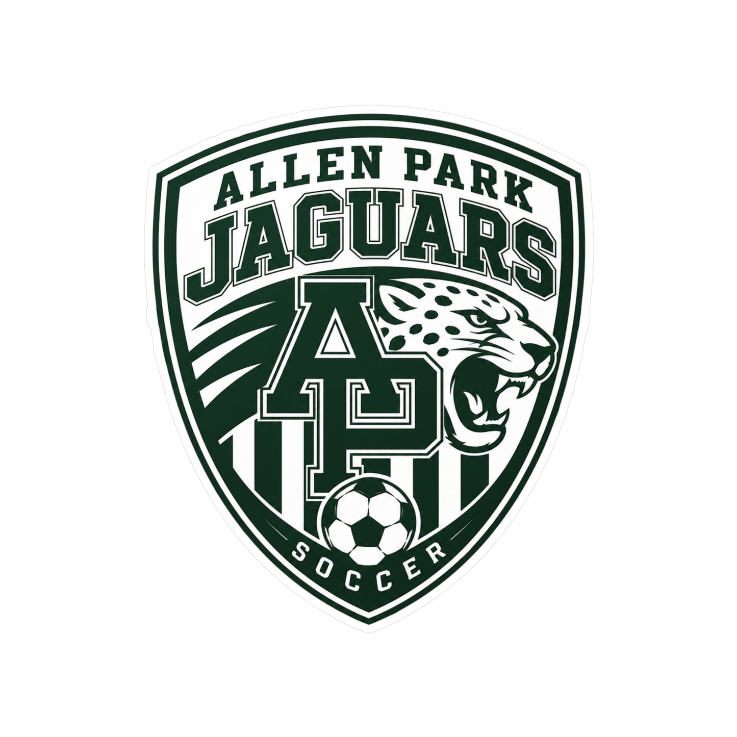 Allen Park Jaguars Soccer Vinyl Sticker — Kiss-Cut Decal