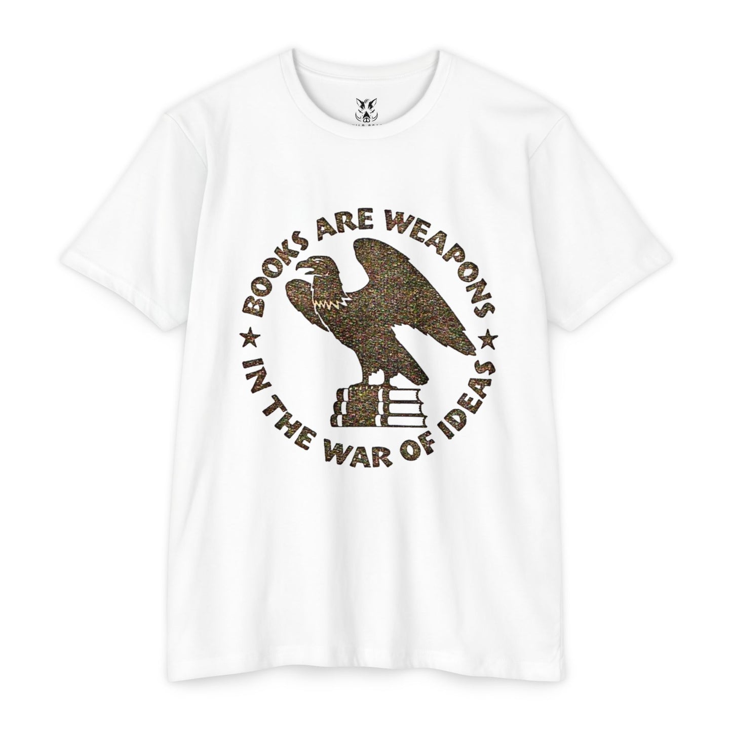 Books Are Weapons T‑Shirt — Vintage Eagle & Books Graphic Tee