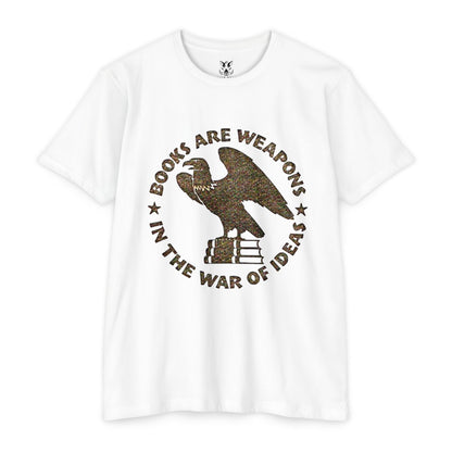 Books Are Weapons T‑Shirt — Vintage Eagle & Books Graphic Tee