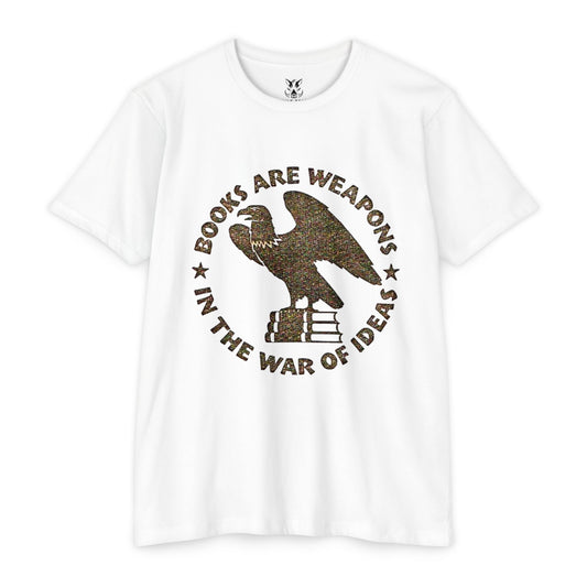 Books Are Weapons T‑Shirt — Vintage Eagle & Books Graphic Tee