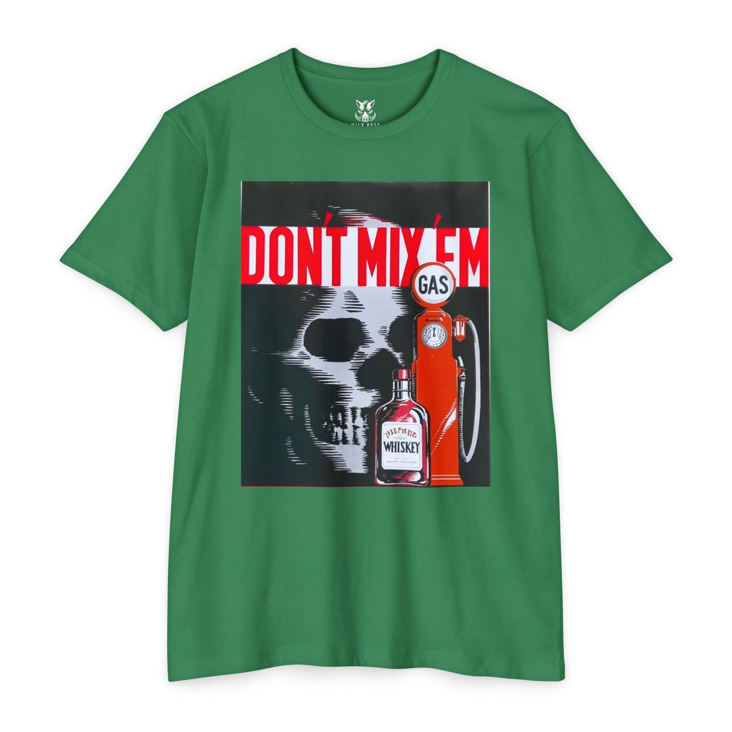 Don't Mix 'Em Skull Gas Pump T-Shirt