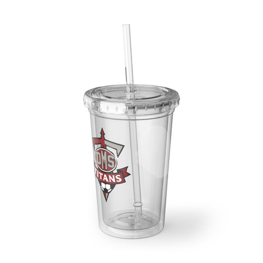 Acrylic Tumbler with Straw – Clear Custom DMS Team Logo Cup