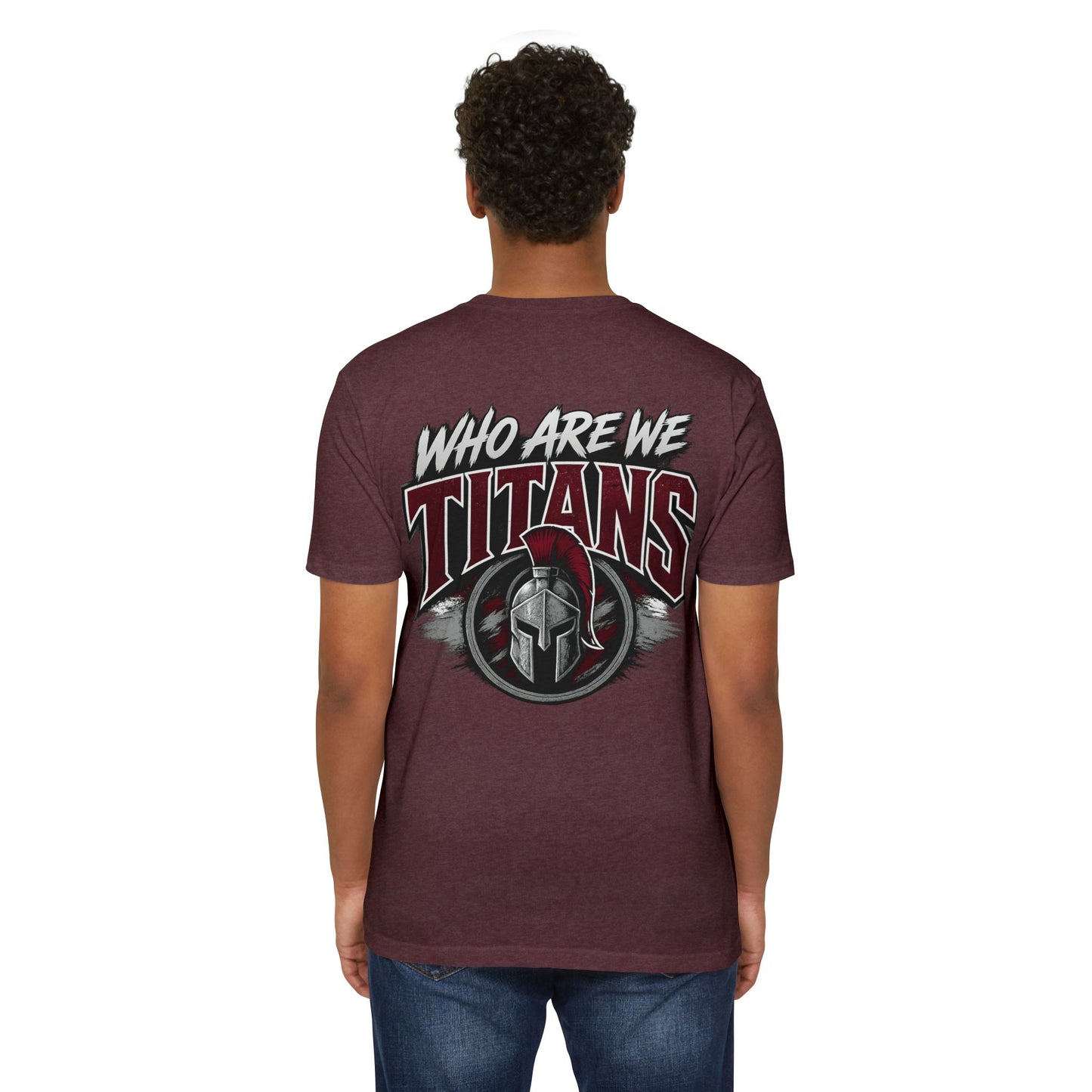 Who Are We Titans T-Shirt — Spartan Helmet School Spirit Tee