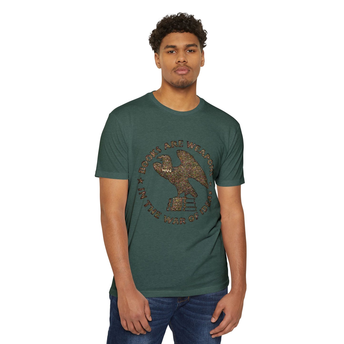 Books Are Weapons T‑Shirt — Vintage Eagle & Books Graphic Tee